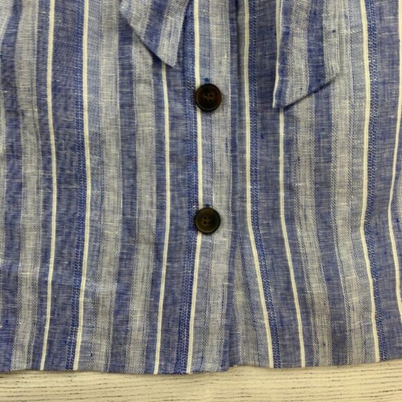 H & M Skirt sz 4 Mini Skirt Wool Blend Blue Striped Length 16.5" New NWT - Picture 3 of 9